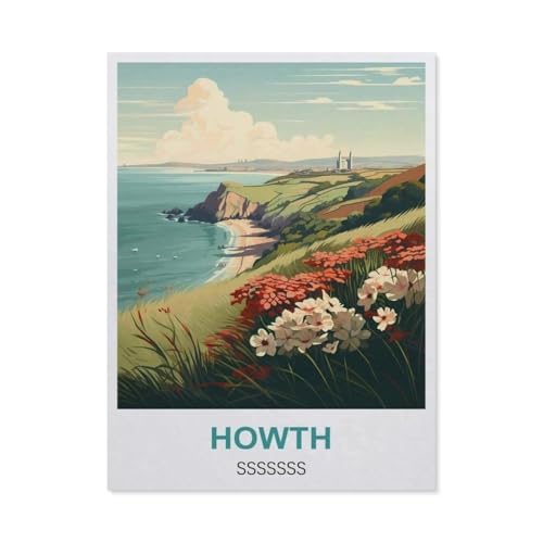 Howth, Irland，Puzzle 1000 Teile Holz Puzzle Erwachsene Kinder Lernspielzeug Familie Dekompressionsspiel（75x50cm）-R47 von GSBRSNTS