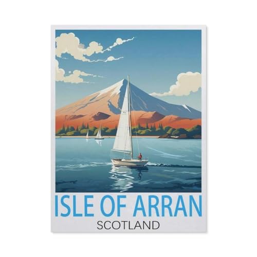 Isle of Arran, Schottland Vintage-Reiseposter，Puzzles 1000 Teile für Erwachsene, Klassische Puzzle Teenager Puzzle Perfektes Pädagogisches Geschenk für Jungen Und Mädchen（38x26cm）-K86 von GSBRSNTS