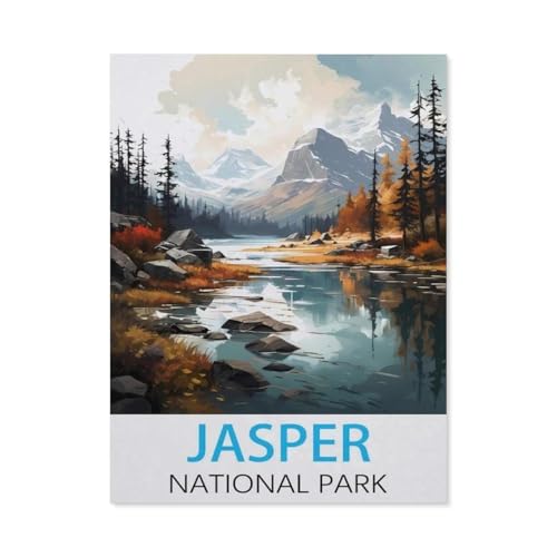 Jasper-Nationalpark Vintage-Reiseposter，Puzzles 1000 Teile für Erwachsene, Klassische Puzzle Jungen Mädchen Puzzle für Kinder Teenager Lernspiel Spielzeug（75x50cm）-J37 von GSBRSNTS