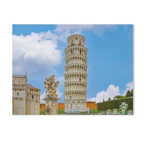 Jigsaw Puzzles 1000 Stück，Blick auf den Turm, Pisa，Für Papierkinder Spiele Lernspielzeug（38x26cm）-Z72 von GSBRSNTS
