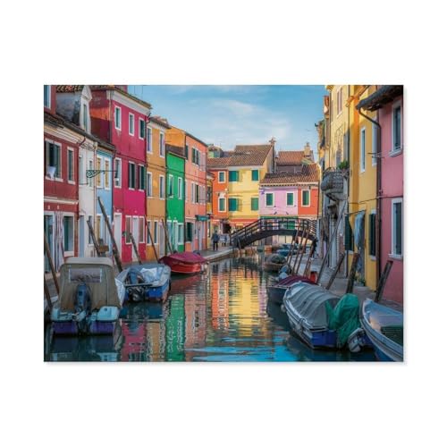 Jigsaw Puzzles 1000 Stück，Burano in Italien，Für Papierkinder Spiele Lernspielzeug（38x26cm）-A8 von GSBRSNTS