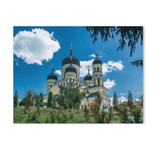 Jigsaw Puzzles 1000 Stück，Mănăstirea Hâncu，Für Papierkinder Spiele Lernspielzeug（38x26cm）-AA48 von GSBRSNTS