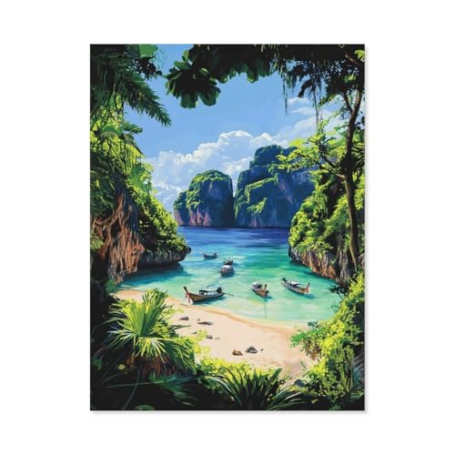 Jigsaw Puzzles 1000 Stück，Maya Bay, Thailand，Für Holzkinder Spiele Lernspielzeug（75x50cm）-Y26 von GSBRSNTS