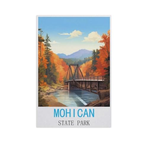 Jigsaw Puzzles 1000 Stück，Mohican State Park，Für Papierkinder Spiele Lernspielzeug（38x26cm）-AM92 von GSBRSNTS