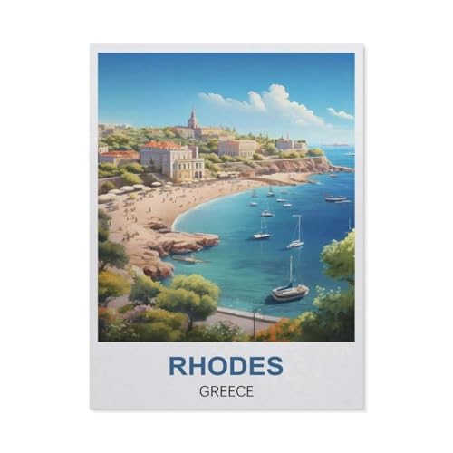 Jigsaw Puzzles 1000 Stück，Rhodos, Griechenland，Für Papierkinder Spiele Lernspielzeug（38x26cm）-S39 von GSBRSNTS