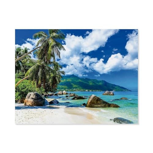 Jigsaw Puzzles 1000 Stück，Seychellen，Für Papierkinder Spiele Lernspielzeug（38x26cm）-B54 von GSBRSNTS