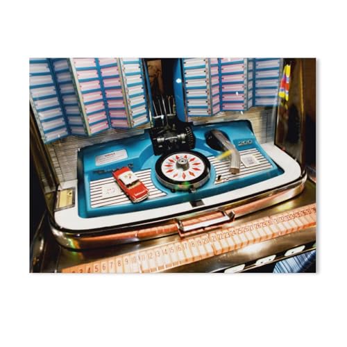 Jukebox Schallplatten，Puzzle 1000 Teile Holz Puzzle Erwachsene Kinder Lernspielzeug Familie Dekompressionsspiel（75x50cm）-AG86 von GSBRSNTS