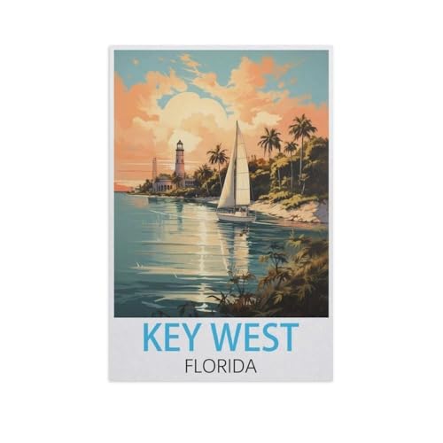 Key West, Florida，Puzzles 1000 Teile für Erwachsene, Klassische Puzzle Jungen Mädchen Puzzle für Kinder Teenager Lernspiel Spielzeug（50x70cm）-AJ77 von GSBRSNTS
