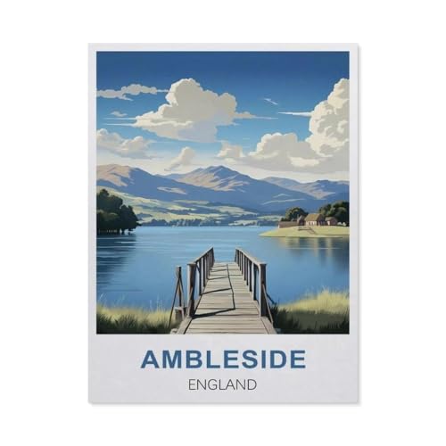 Kinder Holz Puzzle 1000 Teile，Ambleside, England，Modern Zuhause Dekoration Einzigartiges Geschenk（75x50cm）-T23 von GSBRSNTS