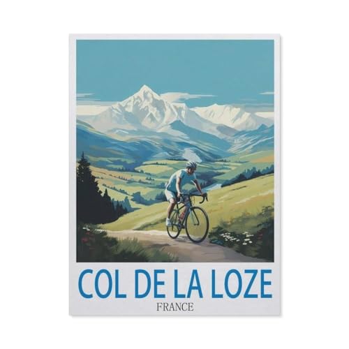 Kinder Holz Puzzle 1000 Teile，Col de la Loze, Frankreich，Modern Zuhause Dekoration Einzigartiges Geschenk（75x50cm）-P58 von GSBRSNTS