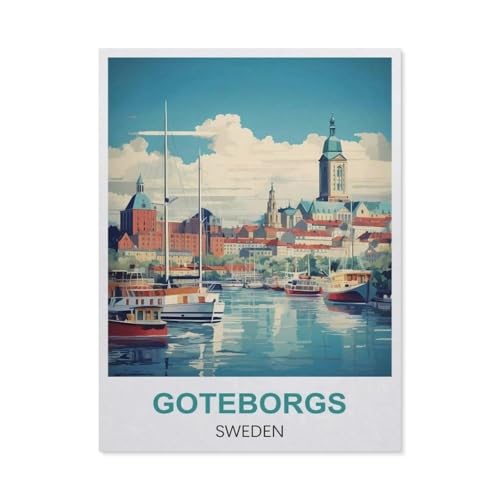 Kinder Papier Puzzle 1000 Teile，Göteborg Schweden，Modern Zuhause Dekoration Einzigartiges Geschenk（50x70cm）-S50 von GSBRSNTS