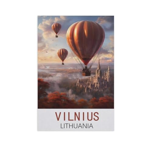 Kinder Papier Puzzle 1000 Teile，Vilnius, Litauen，Modern Zuhause Dekoration Einzigartiges Geschenk（50x70cm）-AK11 von GSBRSNTS