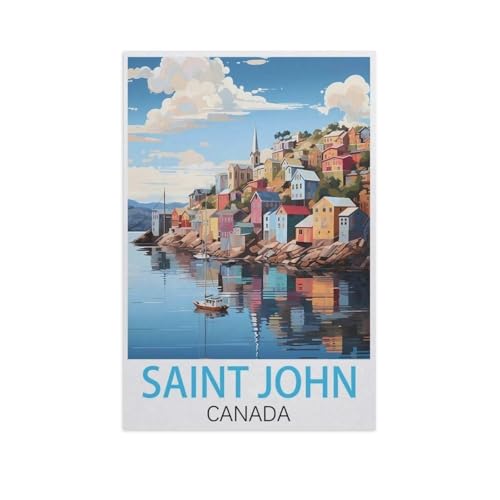 Klassisches Puzzle 1000 Teile，Saint John, Kanada，Kind Oder Einen Freund,1000 Piece（75x50cm）-AK28 von GSBRSNTS