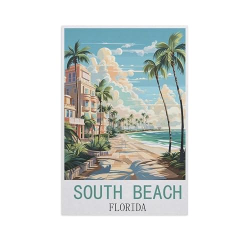 Klassisches Puzzle 1000 Teile，South Beach, Florida，Kind Oder Einen Freund,1000 Piece（50x70cm）-AJ55 von GSBRSNTS