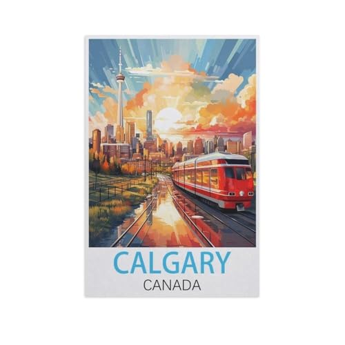 Klassisches Puzzle 3D Puzzle DIY Kit Papier Spielzeug Einzigartiges Geschenk，Calgary, Kanada，Klassisches Puzzle 3D Puzzle DIY Kit Papier Spielzeug Einzigartiges Geschenk（50x70cm）-AJ57 von GSBRSNTS