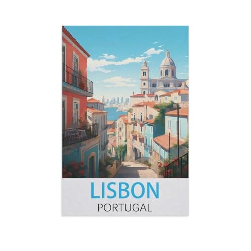 Klassisches Puzzle 3D Puzzle DIY Kit Papier Spielzeug Einzigartiges Geschenk，Lissabon, Portugal，Klassisches Puzzle 3D Puzzle DIY Kit Papier Spielzeug Einzigartiges Geschenk（38x26cm）-AL76 von GSBRSNTS