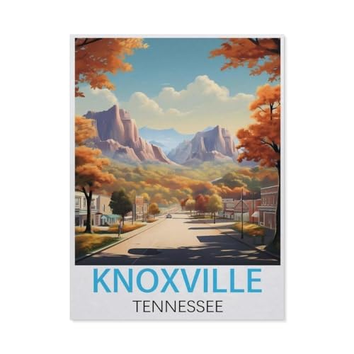 Knoxville, Tennessee Vintage-Reiseposter，Puzzles, 1000-teiliges Puzzle Für Erwachsene Und Kinder Ab 10 Jahren（75x50cm）-K11 von GSBRSNTS