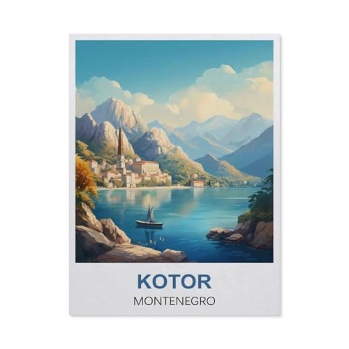 Kotor, Montenegro，Puzzles 1000 Teile für Erwachsene, Klassische Puzzle Jungen Mädchen Puzzle für Kinder Teenager Lernspiel Spielzeug（75x50cm）-R43 von GSBRSNTS