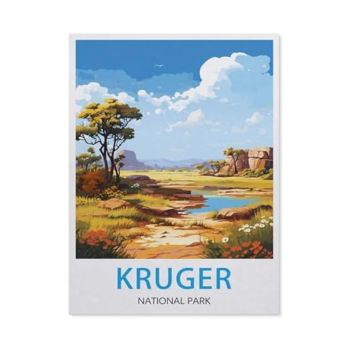 Kruger Nationalpark，Puzzles für Erwachsene 1000 Teile, Klassische Puzzle Puzzle Schwierig für Erwachsene Teenager Freizeit Spaß Spiel Spielzeug （75x50cm）-X29 von GSBRSNTS