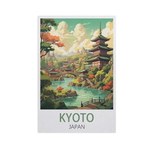 Kyoto, Japan，Puzzles 1000 Teile für Erwachsene, Klassische Puzzle Jungen Mädchen Puzzle für Kinder Teenager Lernspiel Spielzeug（38x26cm）-AN42 von GSBRSNTS