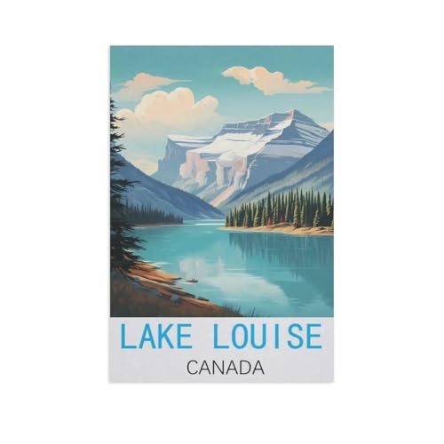 Lake Louise, Kanada，Puzzles 1000 Teile für Erwachsene, Klassische Puzzle Jungen Mädchen Puzzle für Kinder Teenager Lernspiel Spielzeug（38x26cm）-AM69 von GSBRSNTS