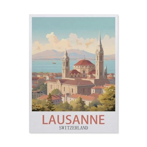Lausanne, Schweiz，Puzzles 1000 Teile für Erwachsene, Klassische Puzzle Jungen Mädchen Puzzle für Kinder Teenager Lernspiel Spielzeug（75x50cm）-S16 von GSBRSNTS