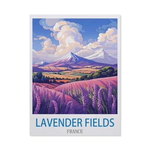 Lavendelfelder, Frankreich，Papier Puzzle 1000 Teile Spielzeug Für Erwachsene Dekompressionsspiel（38x26cm）-P30 von GSBRSNTS
