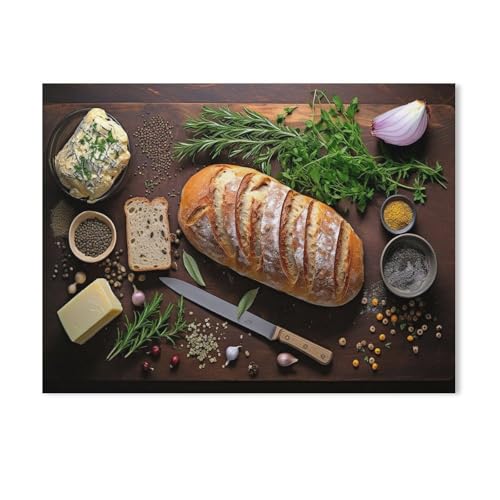 Leckeres Brot mit Kräutern，Puzzles 1000 Teile für Erwachsene, Klassische Puzzle Jungen Mädchen Puzzle für Kinder Teenager Lernspiel Spielzeug（50x70cm）-AF36 von GSBRSNTS