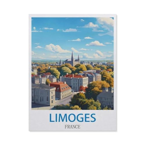 Limoges, Frankreich，Puzzles für Erwachsene 1000 Teile, Klassische Puzzle Puzzle Schwierig für Erwachsene Teenager Freizeit Spaß Spiel Spielzeug （38x26cm）-P96 von GSBRSNTS