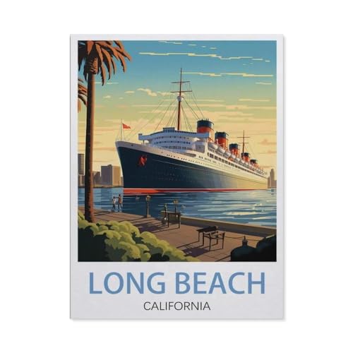 Long Beach, Kalifornien，Papier Puzzle 1000 Teile Spielzeug Für Erwachsene Dekompressionsspiel（50x70cm）-U44 von GSBRSNTS