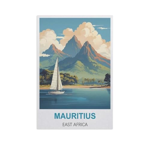 Mauritius, Ostafrika，Holz Puzzle 1000 Teile Spielzeug Für Erwachsene Dekompressionsspiel（75x50cm）-AJ10 von GSBRSNTS