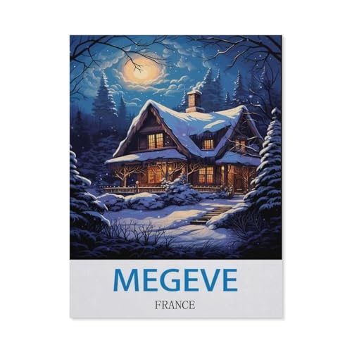 Megève, Frankreich，Puzzles 1000 Teile für Erwachsene, Klassische Puzzle Jungen Mädchen Puzzle für Kinder Teenager Lernspiel Spielzeug（38x26cm）-P24 von GSBRSNTS
