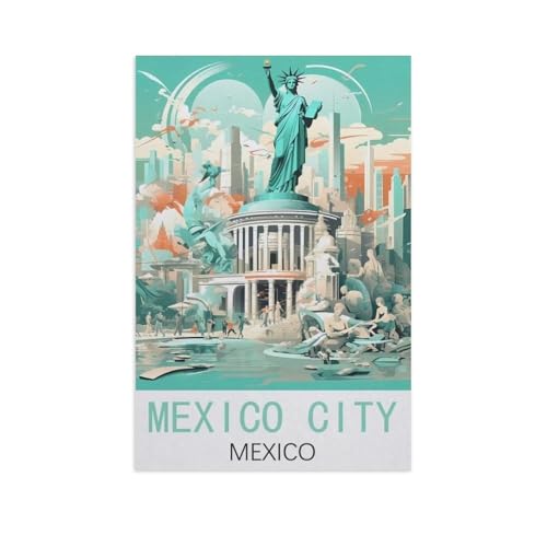 Mexiko-Stadt, Mexiko，Puzzle 1000 Teile für Erwachsene, Klassische Puzzle Teenager Jungen Mädchen Puzzle Puzzles Spiele Pädagogisches Geschenk Home Decor（38x26cm）-AJ75 von GSBRSNTS