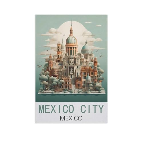 Mexiko-Stadt, Mexiko，Puzzles für Erwachsene 1000 Teile, Klassische Puzzle Puzzle Schwierig für Erwachsene Teenager Freizeit Spaß Spiel Spielzeug （38x26cm）-AJ76 von GSBRSNTS