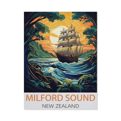 Milford Sound, Neuseeland，1000 Piece Puzzles Für Kid Adult Toy Geschenk DIY Game（75x50cm）-V26 von GSBRSNTS