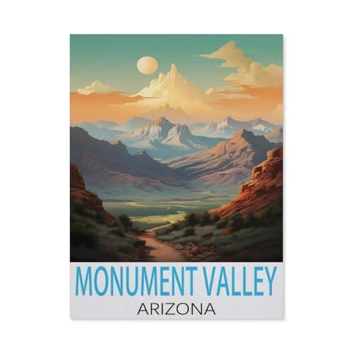 Monument Valley Vintage-Reiseposter，Puzzles 1000 Stück Puzzles Für Erwachsene Kinder Klassisches Familienpuzzle Indoor DIY Spielzeug Geburtstagsgeschenk（38x26cm）-N14 von GSBRSNTS