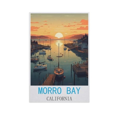 Morro Bay, Kalifornien，Puzzles für Erwachsene 1000 Teile, Klassische Puzzle Puzzle Schwierig für Erwachsene Teenager Freizeit Spaß Spiel Spielzeug （50x70cm）-AL95 von GSBRSNTS