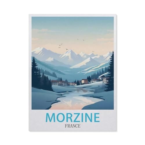 Morzine, Frankreich，Puzzles für Erwachsene 1000 Teile, Klassische Puzzle Puzzle Schwierig für Erwachsene Teenager Freizeit Spaß Spiel Spielzeug （38x26cm）-W56 von GSBRSNTS