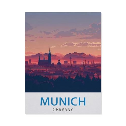 München, Deutschland，Puzzle 1000 Teile,Intellektuelle Entwicklung Pädagogisches Nach Hause Interessante Dekompression Brain Challenge Puzzle Für Jugendliche Kinder（75x50cm）-O62 von GSBRSNTS