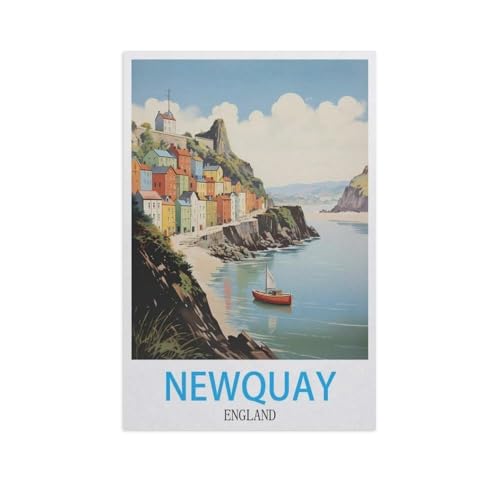Newquay, England，1000 Stück Erwachsene Holz Landschaft Puzzles Für Kinder Lernspielzeug Geschenke（75x50cm）-AJ90 von GSBRSNTS