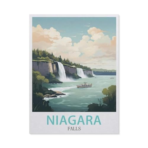 Niagarafälle，Puzzle 1000 Teile Holz Puzzle Geeignet Für Erwachsene Kinder Familien Stressabbau Puzzlespiele（75x50cm）-X37 von GSBRSNTS
