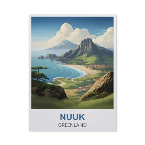Nuuk, Grönland，Puzzles, 1000-teiliges Puzzle Für Erwachsene Und Kinder Ab 10 Jahren（38x26cm）-R44 von GSBRSNTS