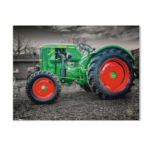 Oldtimer Traktor，Puzzle 1000 Teile Erwachsene Kinde Spaß Lernspielzeug Geschenke（38x26cm）-AB85 von GSBRSNTS