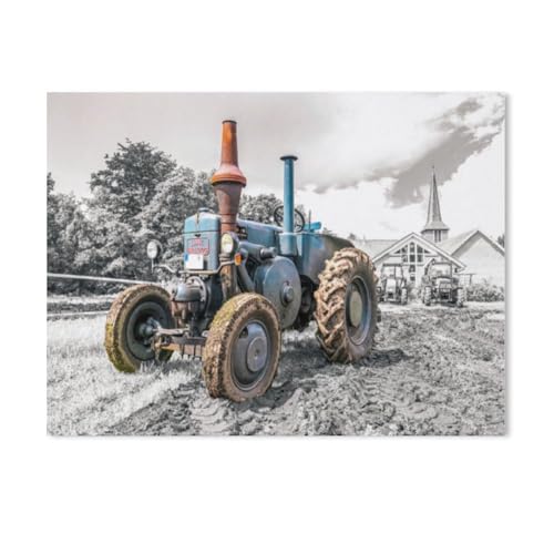 Oldtimer Trecker，Puzzles, 1000-teiliges Puzzle Für Erwachsene Und Kinder Ab 10 Jahren（75x50cm）-AC45 von GSBRSNTS