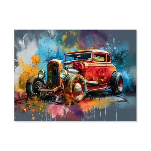 Oldtimer durch eine KI im neuen Gewand，Puzzle 1000 Teile Erwachsene Kinde Spaß Lernspielzeug Geschenke（38x26cm）-AH72 von GSBRSNTS