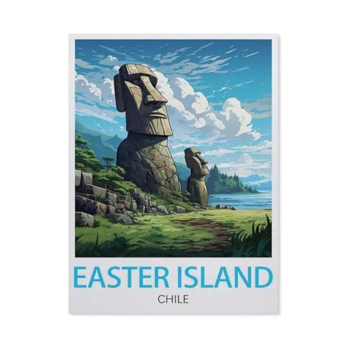Ostersonne, Chile，Puzzle 1000 Teile Holz Puzzle Geeignet Für Erwachsene Kinder Familien Stressabbau Puzzlespiele（75x50cm）-V91 von GSBRSNTS