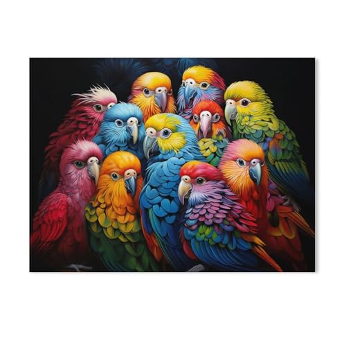 Papageien，Puzzles für Erwachsene 1000 Teile, Klassische Puzzle Puzzle Schwierig für Erwachsene Teenager Freizeit Spaß Spiel Spielzeug （38x26cm）-AB70 von GSBRSNTS