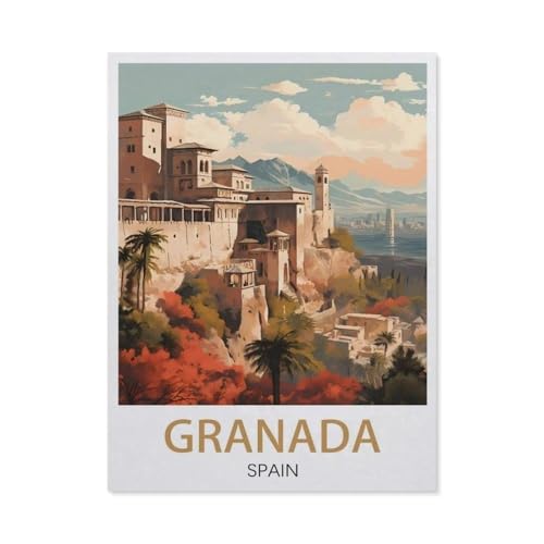 Papier Jigsaw Puzzle 1000 Stück，Granada, Spanien，Erwachsene Kinder Spielzeug Dekompressionsspiel（38x26cm）-T91 von GSBRSNTS