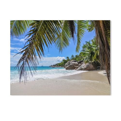 Papier Puzzle 1000 Stück，ANSE Lazio auf Praslin，Erwachsene Kinder Spielzeug Dekompression Spiel（38x26cm）-Z70 von GSBRSNTS
