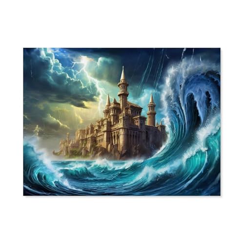 Papier Puzzle 1000 Stück，Der Untergang von Atlantis，Puzzles Lernspielzeug Für Erwachsene Geburtstagsgeschenk（38x26cm）-AH86 von GSBRSNTS